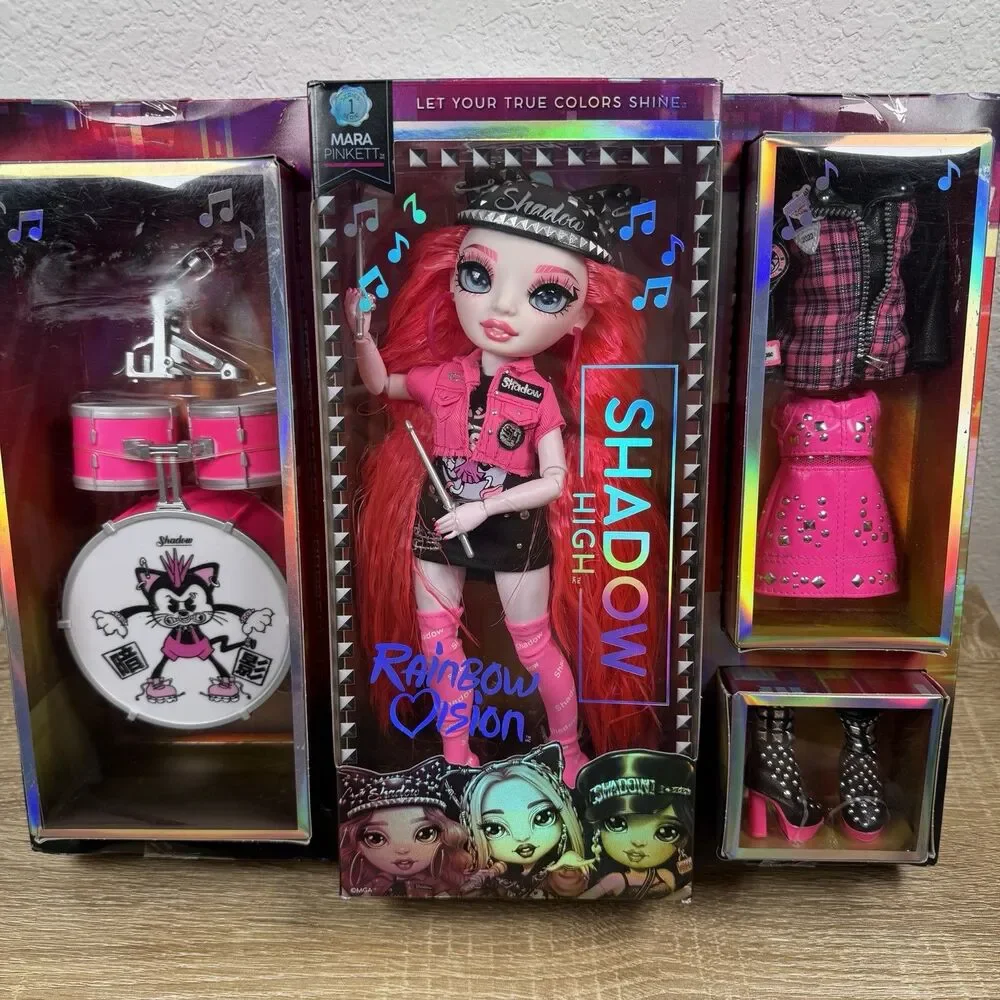 Rainbow High Shadow High Mara Pinkett Doll Rainbow Vision Drummer New in Box